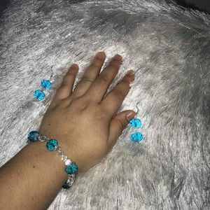 A bracelet and a pair of earrings